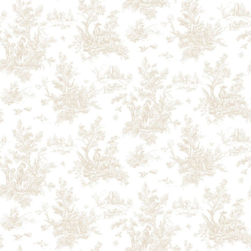 Galerie Abby Rose 4 Toile Wallpaper - AB27655 - Beige / White