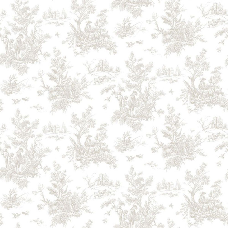 Galerie Abby Rose 4 Toile Wallpaper - AF37704 - Grey / White