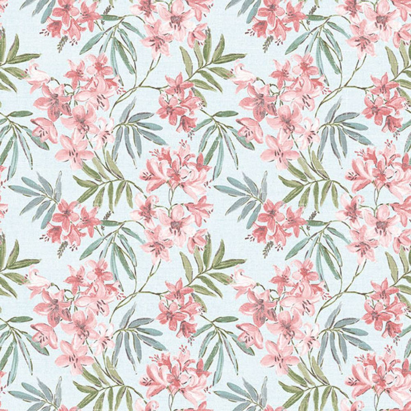 Galerie Abby Rose 4 Tropical Floral Wallpaper - AF37725 - Pale Blue / Pink