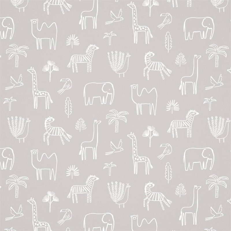 Harlequin Funky Jungle Wallpaper 112629 Stone