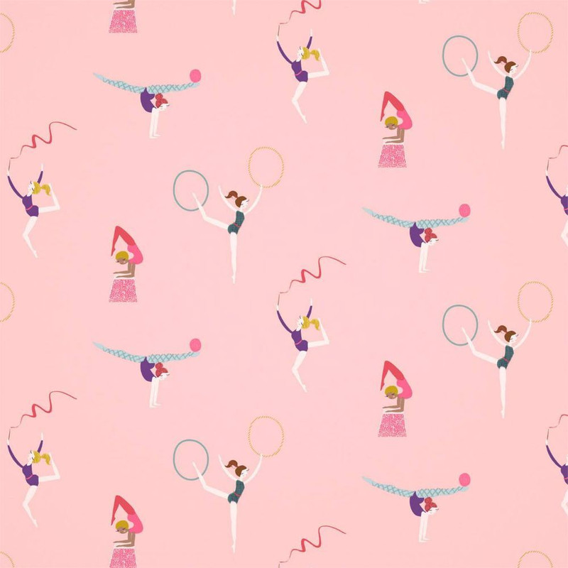 Harlequin Balancing Act Wallpaper 112644 Blossom / Raspberry / Grape