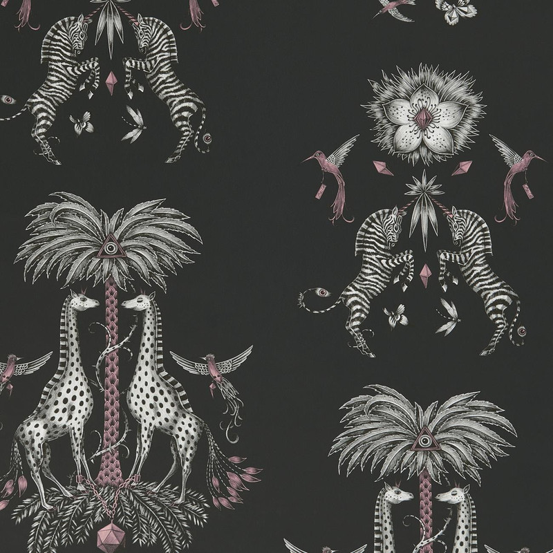 Emma J Shipley Creatura Wallpaper Charcoal W0114/01