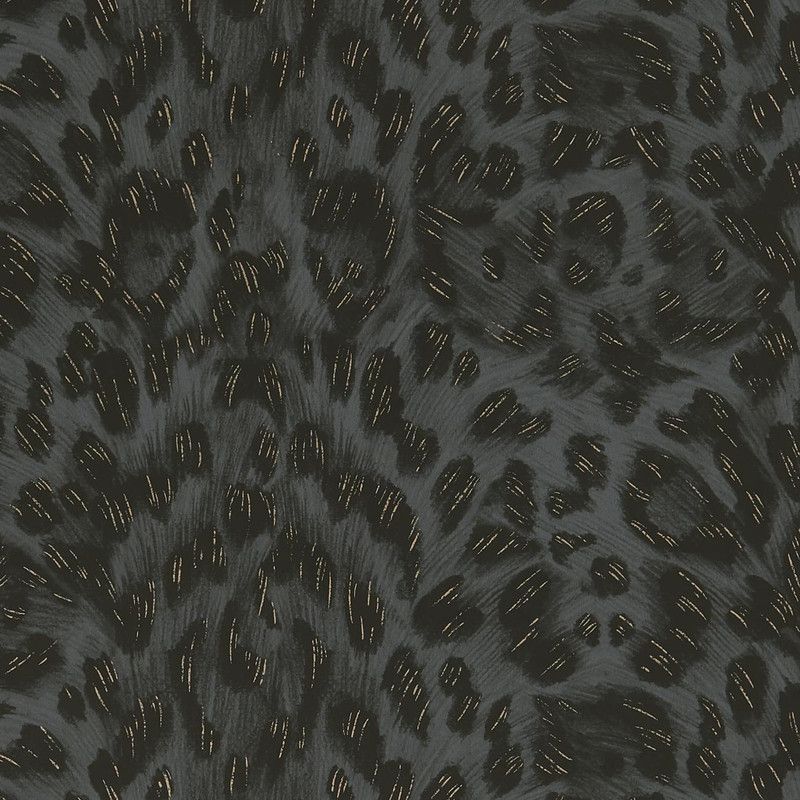 Emma J Shipley Felis Wallpaper Charcoal / Rose Gold W0115/03