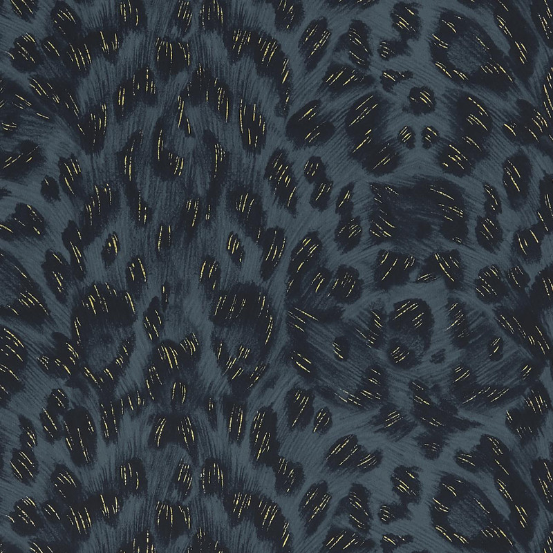 Emma J Shipley Felis Wallpaper Navy W0115/07