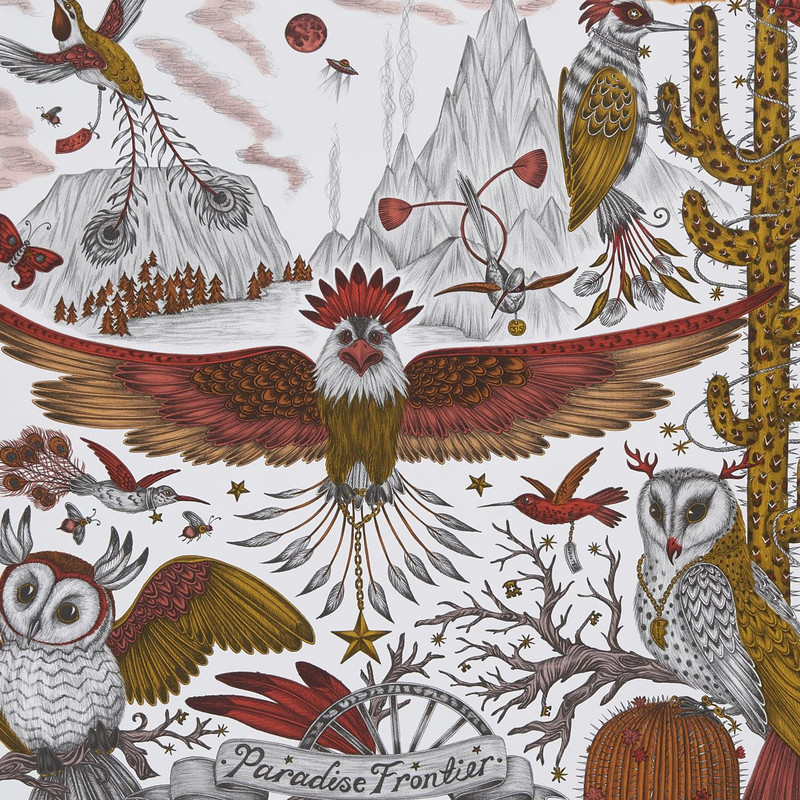 Emma J Shipley Frontier Wallpaper Gold W0116/02