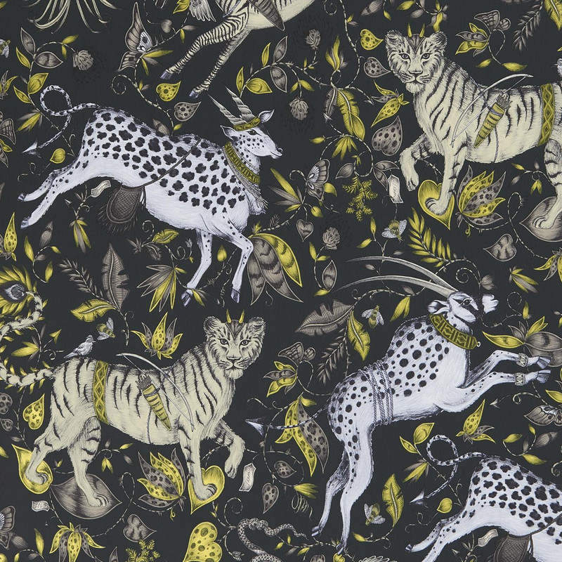 Emma J Shipley Protea Wallpaper Charcoal W0119/02