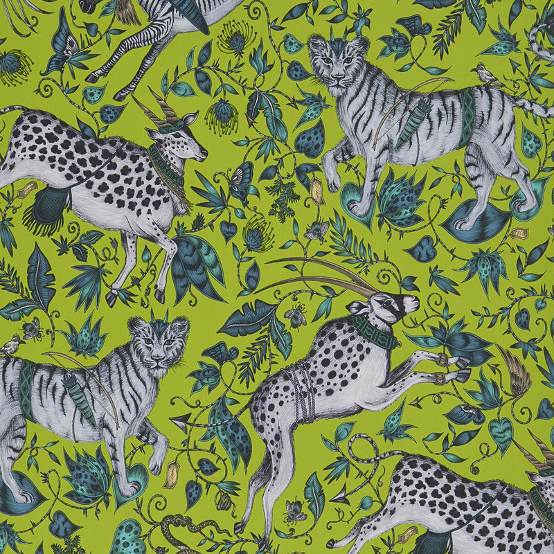 Emma J Shipley Protea Wallpaper Lime W0119/05