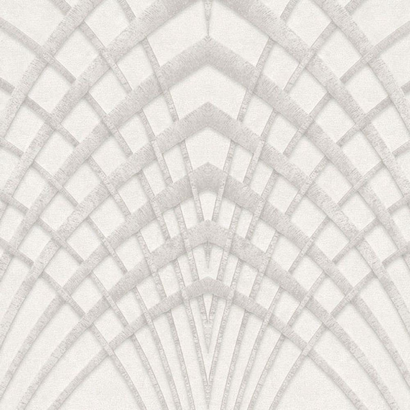 Galerie Graphic Art Deco Wallpaper - 32254 - White / Beige