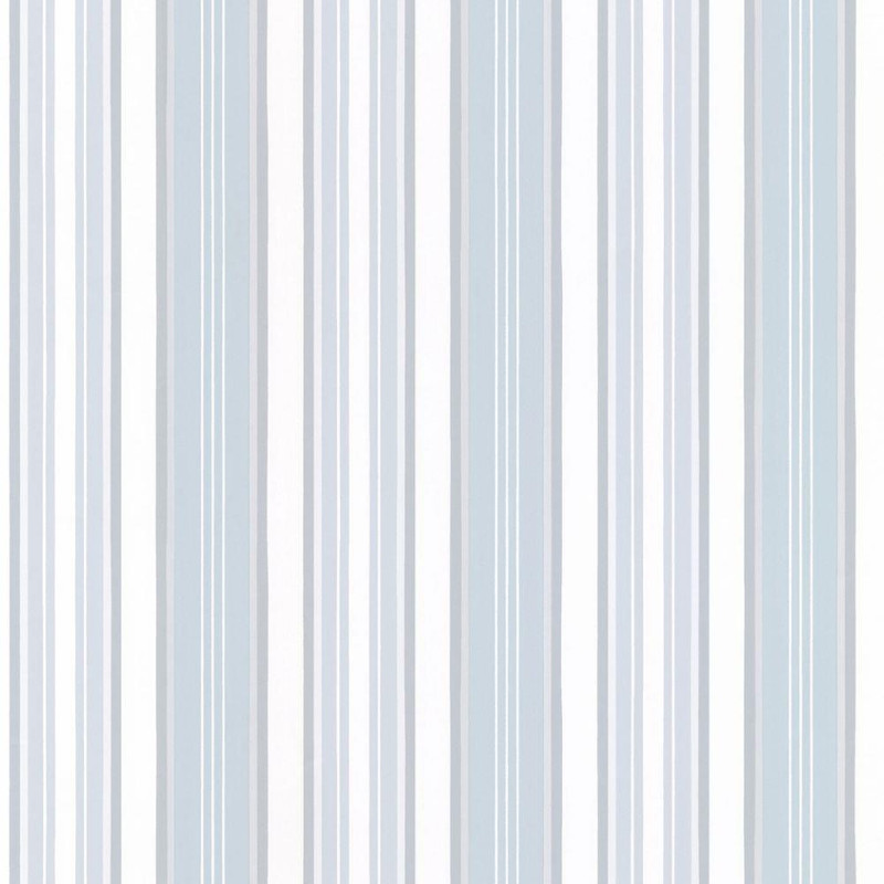 Galerie Stripes & Damasks 2 Carlisle Stripe Wallpaper - SD25660 - Light Blue / Silver