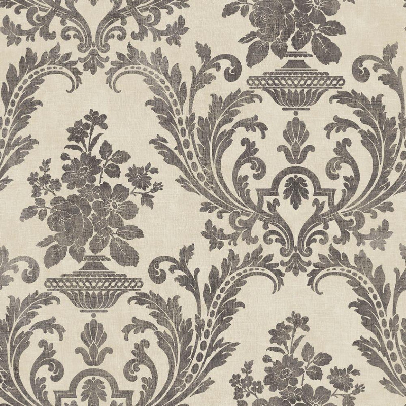Galerie Stripes & Damasks 2 Bonneville Damask Wallpaper - SD36152 - Black / Cream