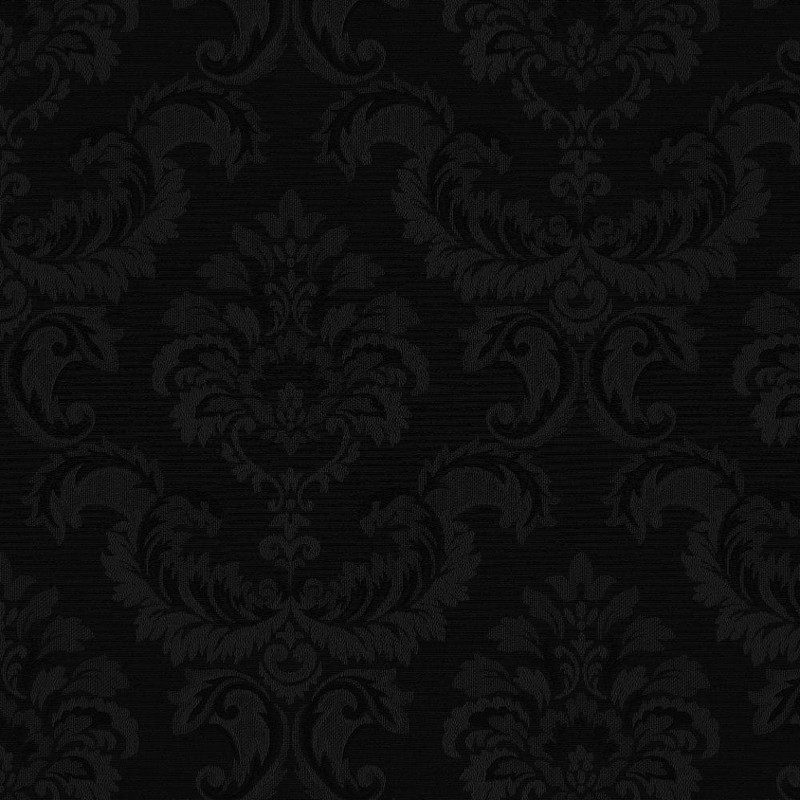 Galerie Simply Silks 4 Feathered Damask Wallpaper - SK34750 - Black