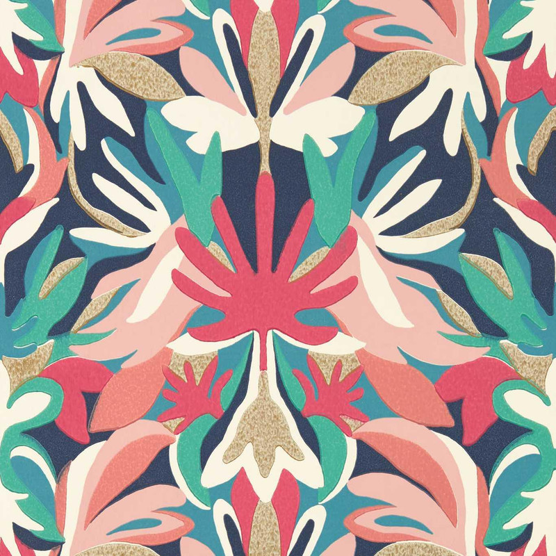Harlequin Melora Wallpaper - 112761 - Brazilian Rosewood / Ink / Amazonia