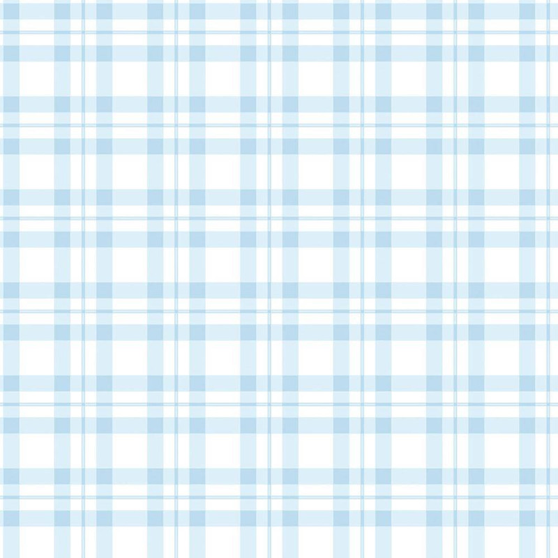 Galerie Tiny Tots 2 Plaid Wallpaper - G78395 - Light Blue