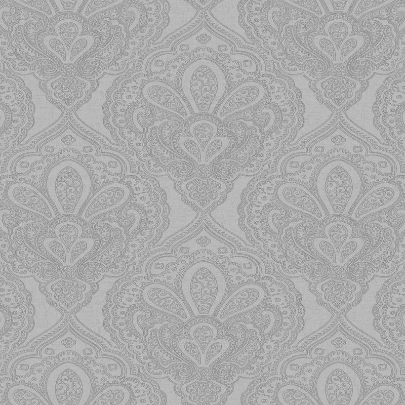 Galerie Emporium Mehndi Damask Wallpaper - DWP0247-03 - Silver