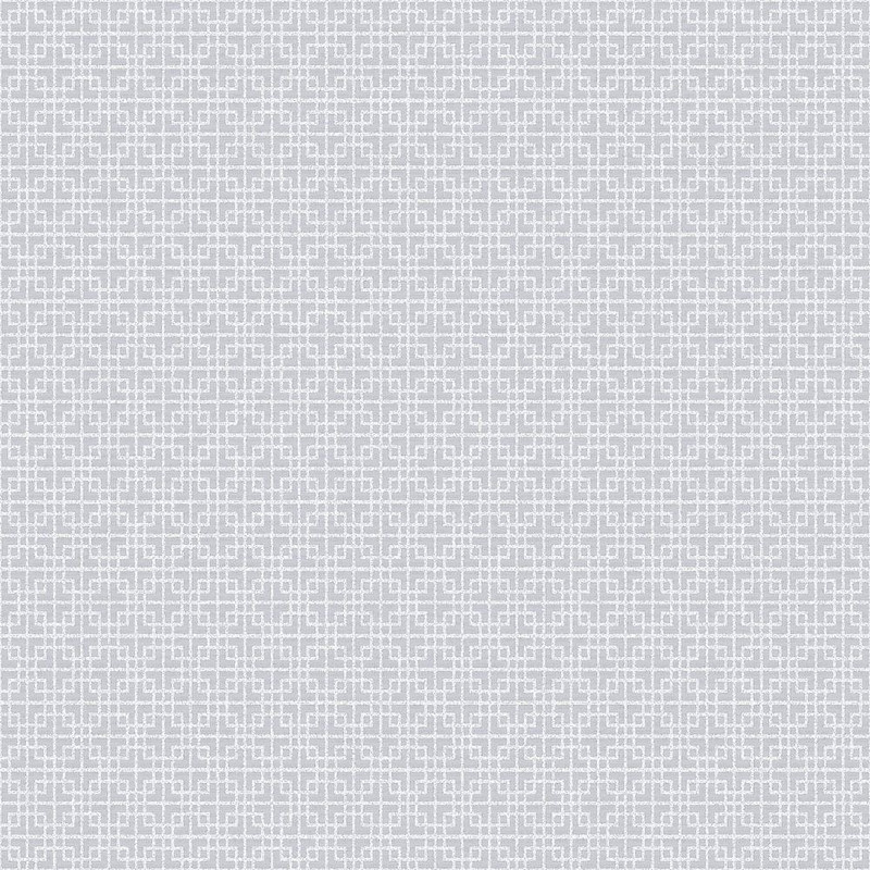 Galerie Texstyle Greek Key Texture Wallpaper - G56598 - Silver Metallic