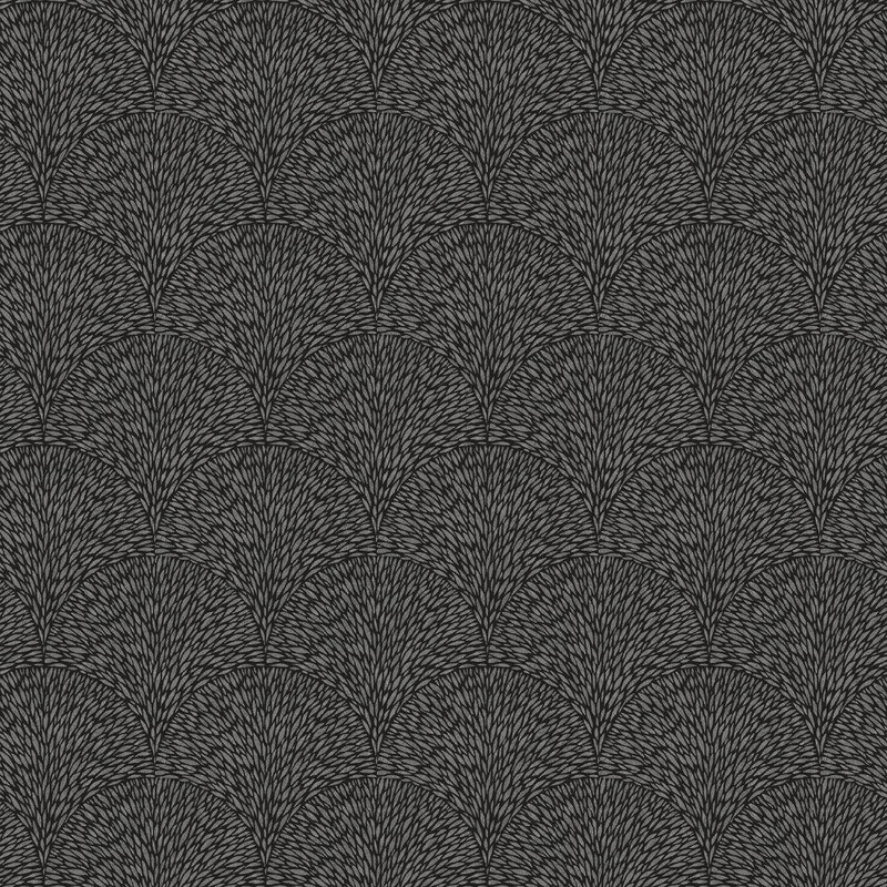 Galerie Texstyle Hedgehog Wallpaper - G56603 - Black / Silver Metallic