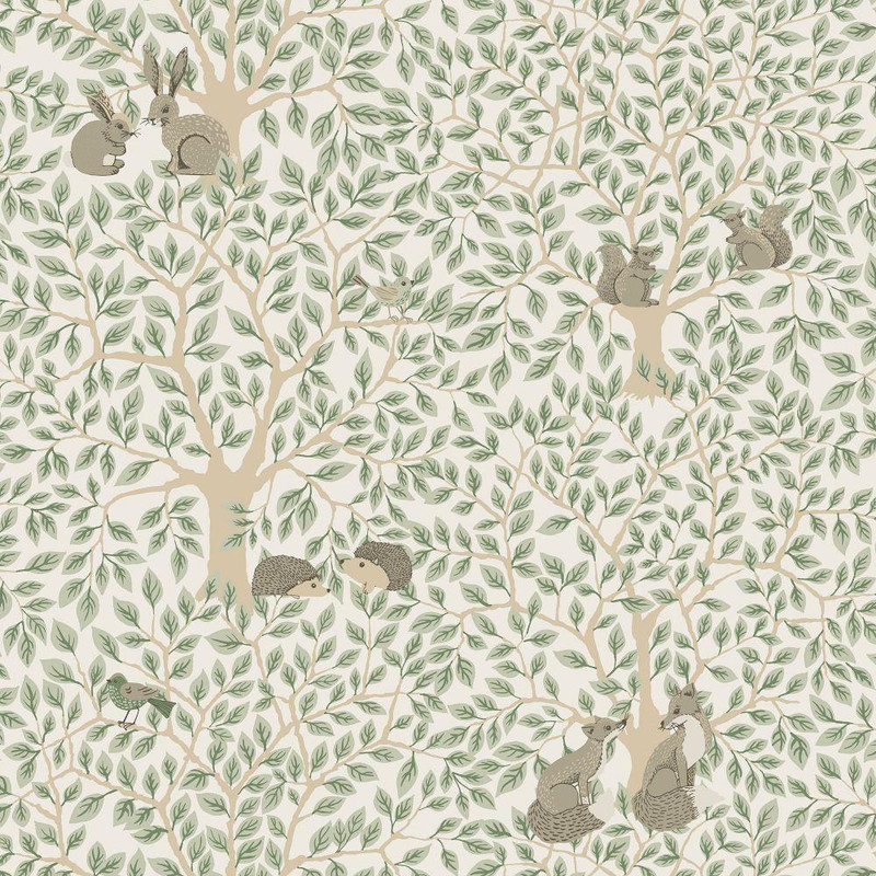 Galerie Apelviken 2 In the Forest Wallpaper - 44111 - White / Green