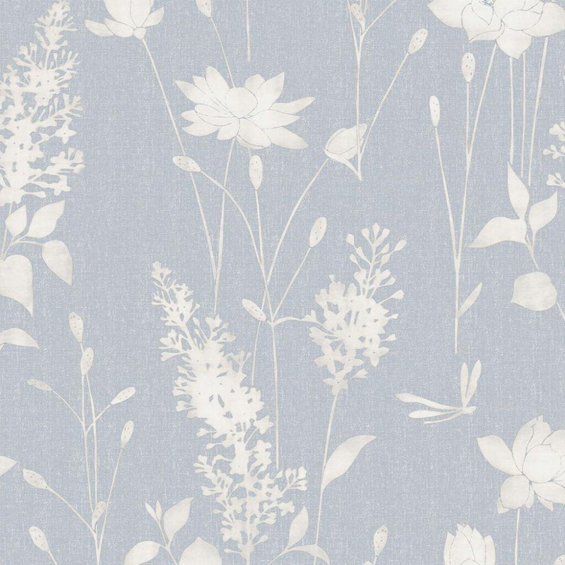 Laura Ashley Dragon Fly Garden Wallpaper - 113343 - Chalk Blue