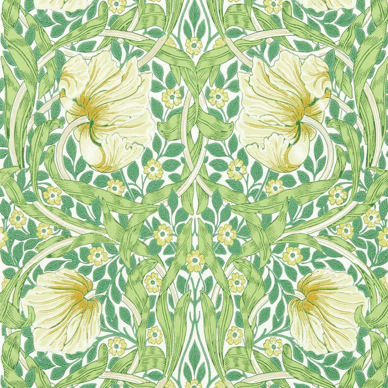 Morris & Co Pimpernel Wallpaper - 217063 - Weld / Leaf Green