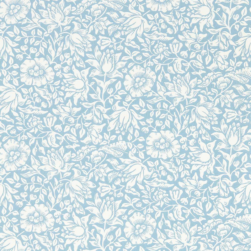 Morris & Co Mallow Wallpaper - 217071 - Powder Blue