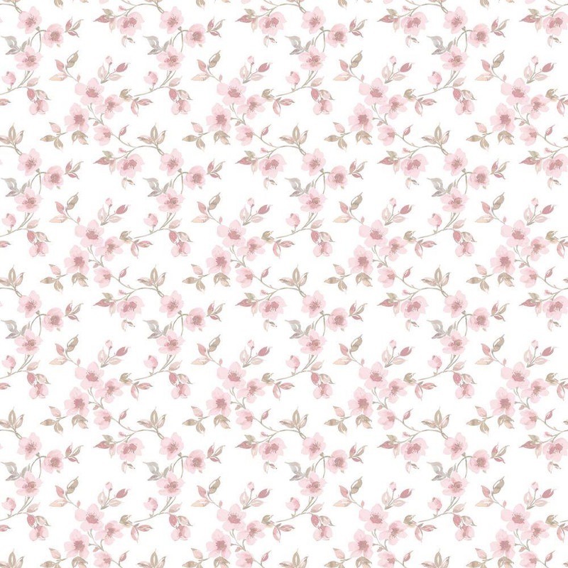 Galerie Secret Garden Anenome Mini Wallpaper - G78484 - Dusty Pinks / Taupe