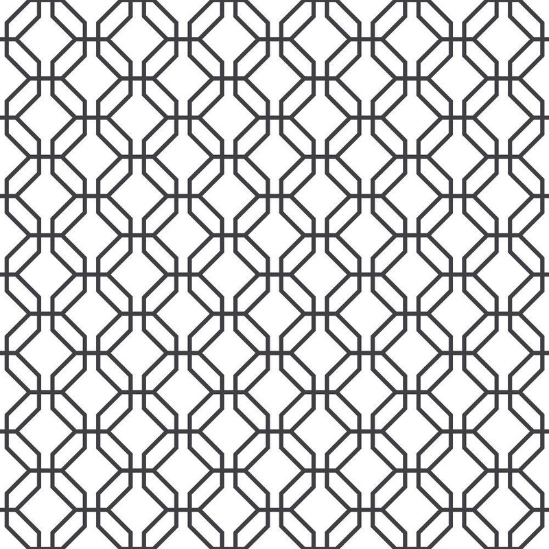 Galerie Secret Garden Trellis Positive Wallpaper - G78525 - Black