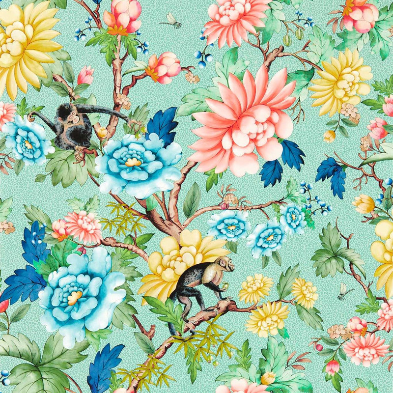 Wedgwood by Clarke & Clarke Sapphire Garden Wallpaper - W0133/02 - Mineral
