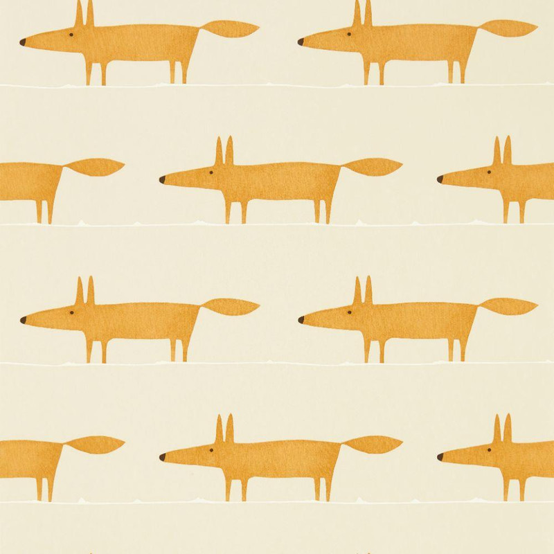 Scion Midi Fox Wallpaper - 112818 - Raffia / Chai