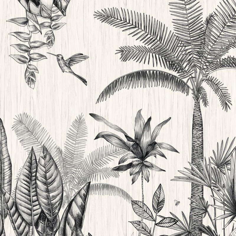Casamance Ipanema Wallpaper Noir / Blanc 74290180