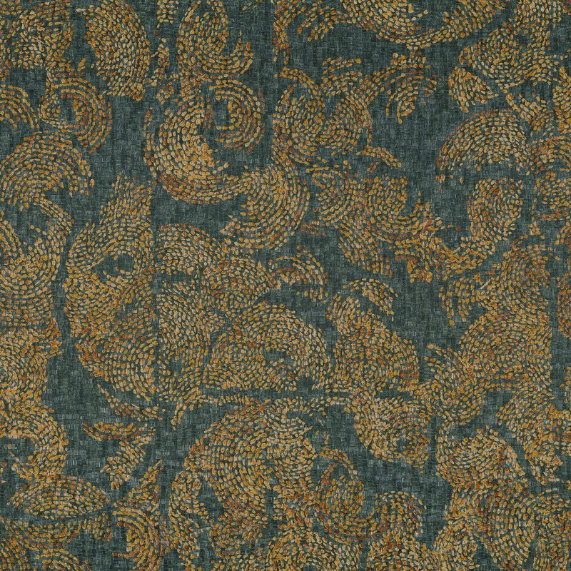 Casamance Venetie Wallpaper Emeraude / Dore 75053484