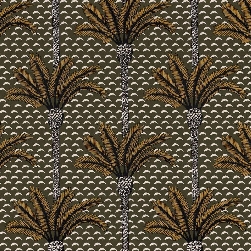Casamance Atlas Wallpaper Kaki 75240610
