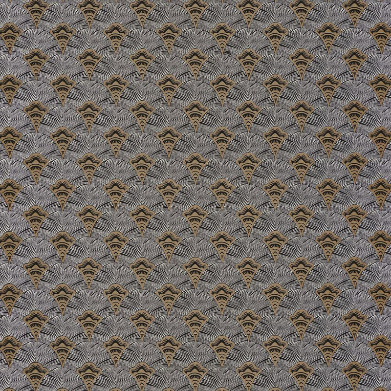 Casamance Adenium Wallpaper Noir 75254384