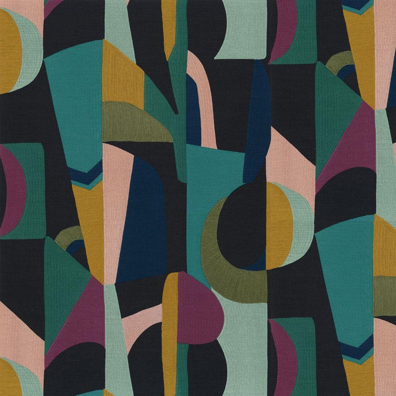 Casamance Assemblage Wallpaper Noir / Multico 75460304