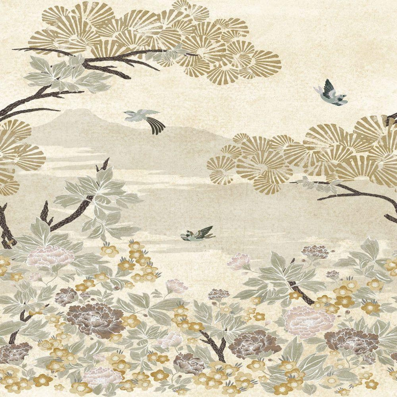 Casamance Kansai Wallpaper Blanc 75353976