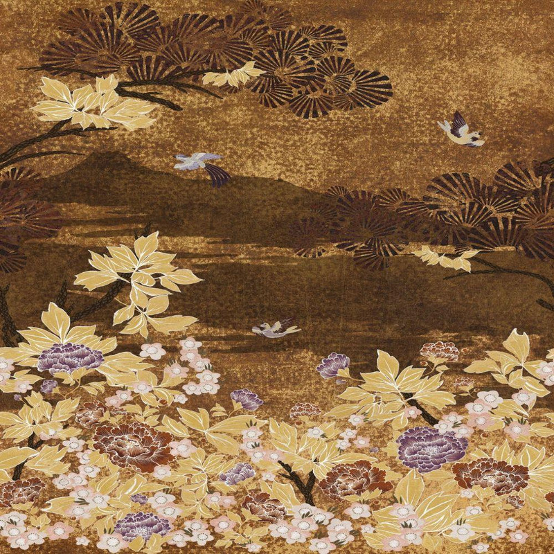 Casamance Kansai Wallpaper Cuivre 75354078