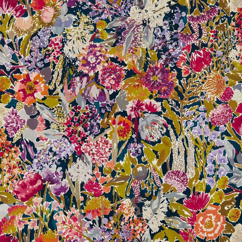 Harlequin Sanguine Wallpaper - 112839 - Pomegranate / Clemantine / Peony / Blueberry