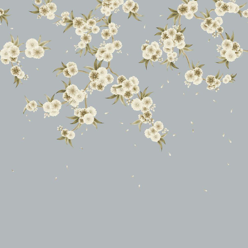 Harlequin Rosa Wallpaper - 112888 - Feather Grey / Paper Lantern / Oyster