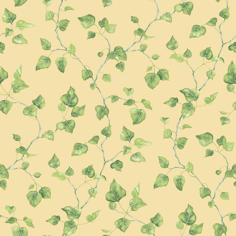 Galerie Just Kitchens Ivy Wallpaper - G45430 - Yellow / Green