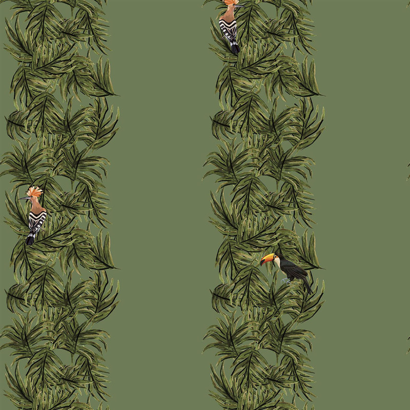 Ted Baker Compala Wallpaper - ED13135 - Green / Orange / Black