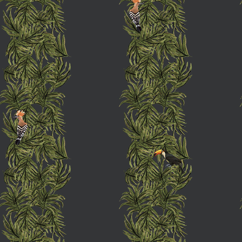 Ted Baker Compala Wallpaper - ED13138 - Navy Blue / Green / Orange