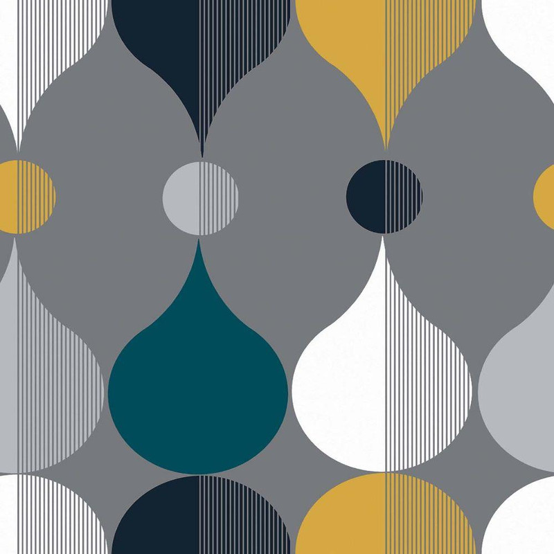 Graham & Brown Coronation Craze Wallpaper - 118046 - Slate