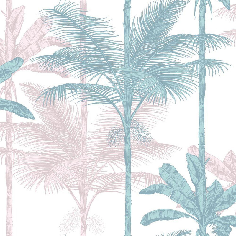 Graham & Brown Jungle Wallpaper - 105915 - Blush / Green