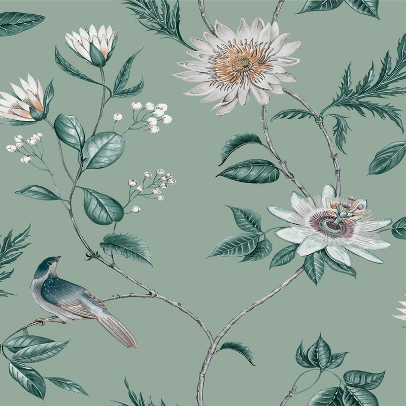 Graham & Brown Nuit Wallpaper - 115046 - Sage