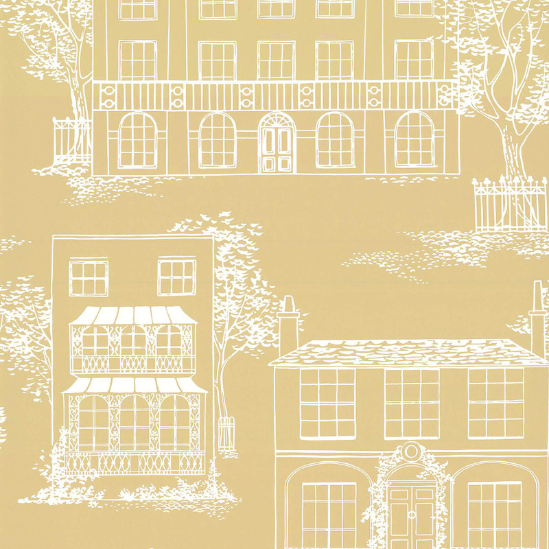 Little Greene Hampstead Wallpaper - 0271HAYELLO - Yellow Apple