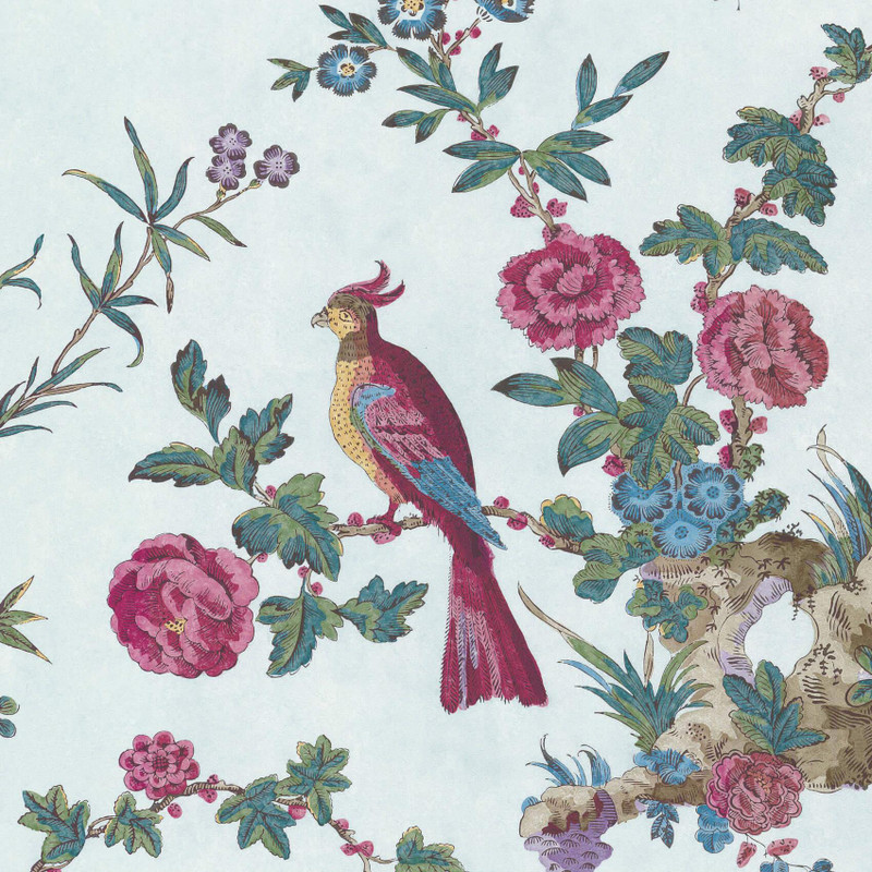 Little Greene Darwin Wallpaper - 0247DAAZURE - Azure