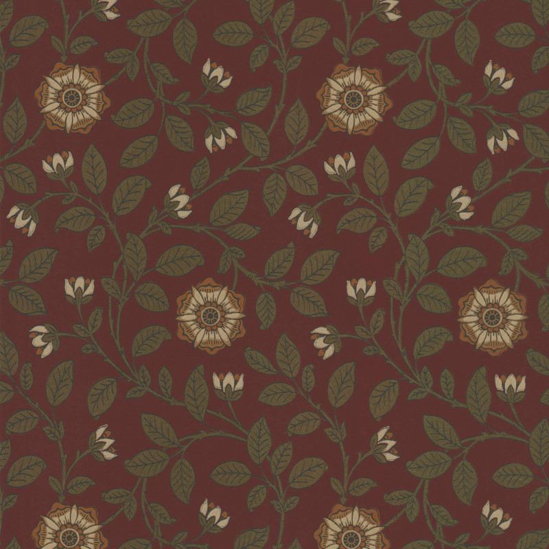 Little Greene Richmond Green Wallpaper - 0251RGREVIR - Revival Red