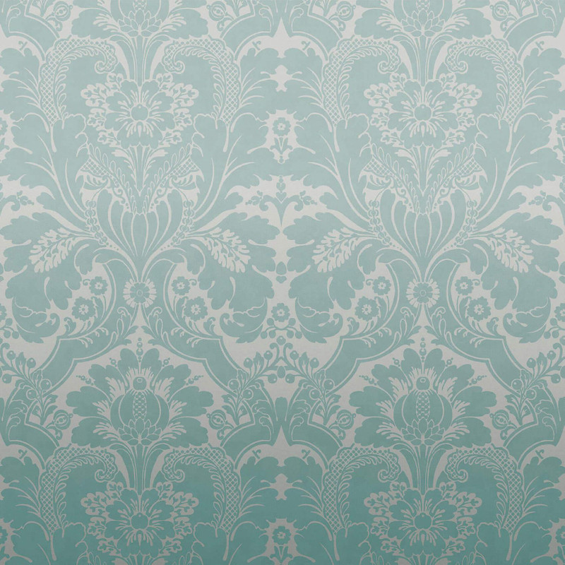 Little Greene St James's Park Wallpaper - 0256SJTEALF - Teal Fade