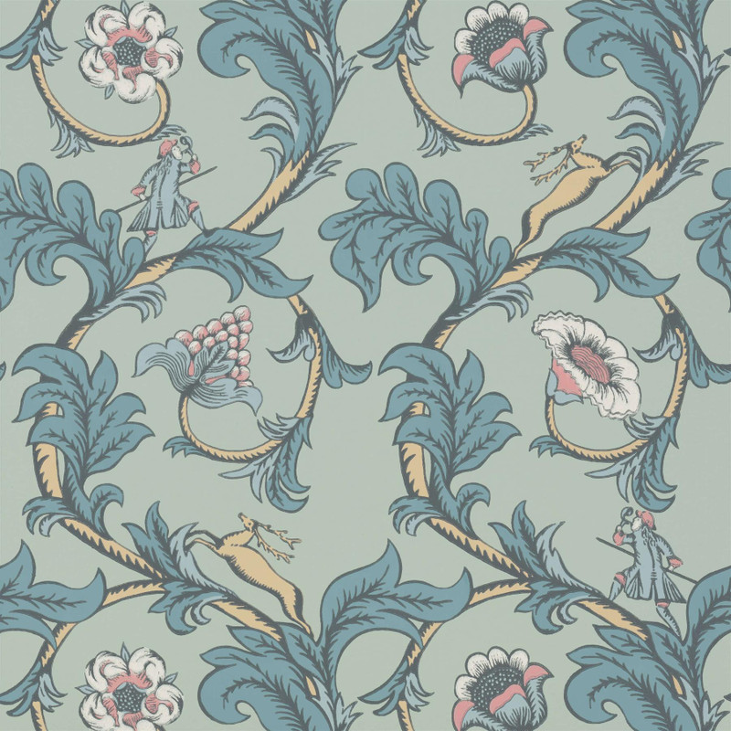 Little Greene Stag Trail Wallpaper - 0245STARSEN - Arsenic
