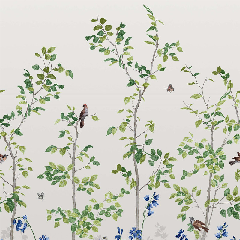 Little Greene Bird & Bluebell Wallpaper - 0263BICEVIC - Ceviche