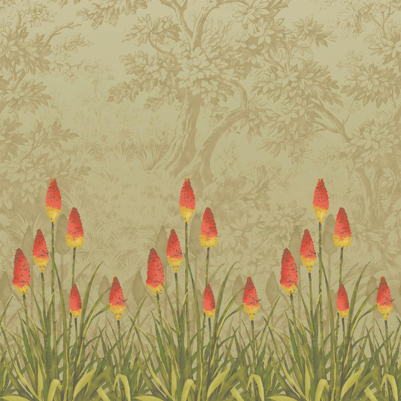 Little Greene Upper Brook Street Wallpaper - 0251UBMIDIZ - Midi